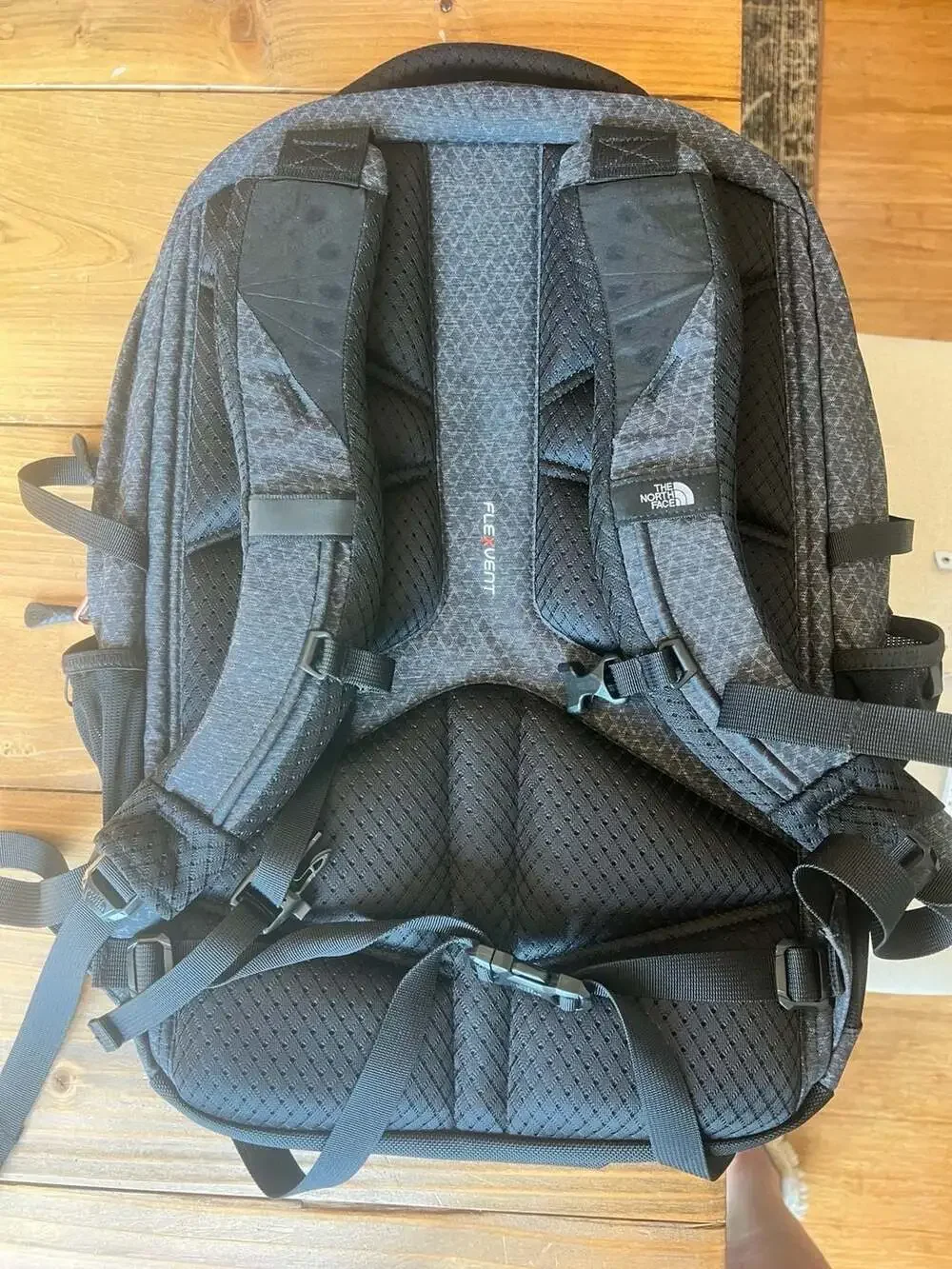 The North Face Borealis Backpack in Blue Black Diamond Pattern